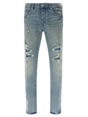 Purple P001 Repairs Skinny Jeans — Men's Designer Denim