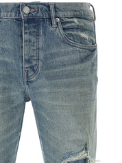 Purple P001 Repairs Skinny Jeans — Men's Designer Denim
