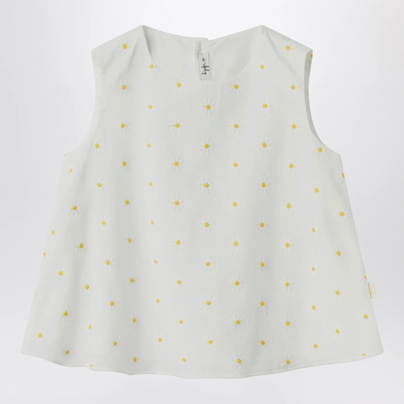 Il Gufo White Floral Embroidered Top for Women — New