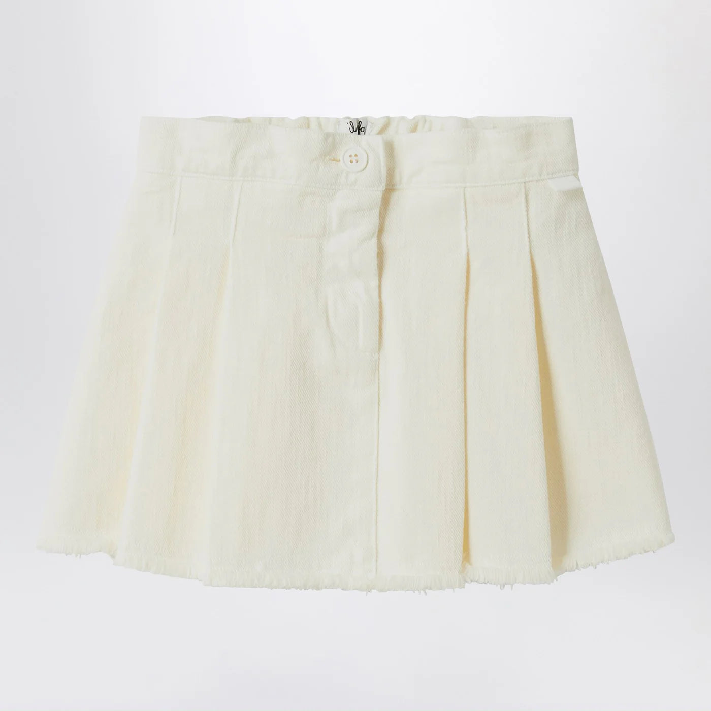 Il Gufo White Denim Skirt – Milk Cotton Skirt