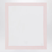Il Gufo White cover with pink seersucker border