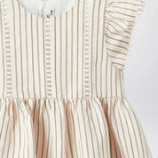 Il Gufo Striped dress with ruffles
