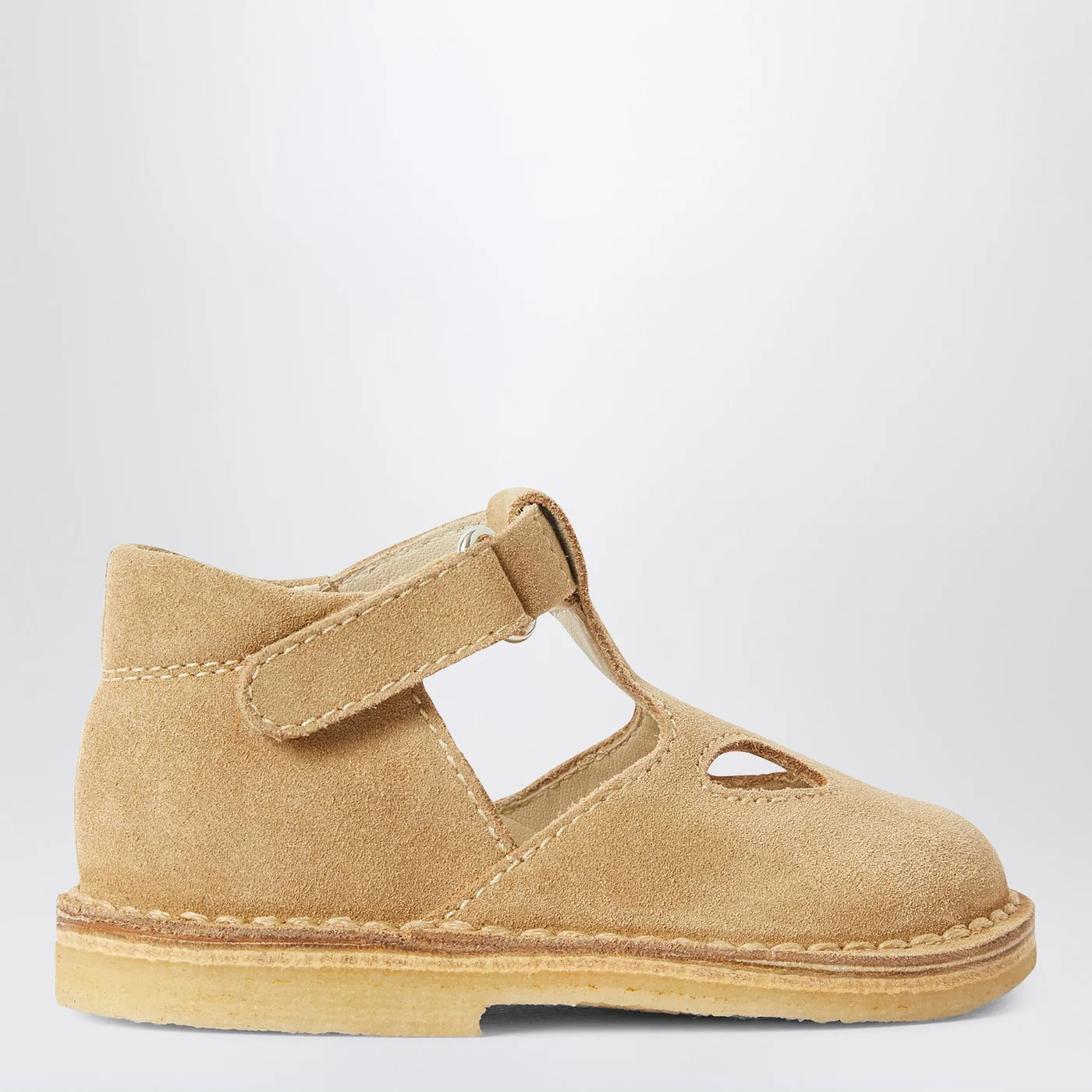 Il Gufo Derby Sandals in Beige Nubuck — New Arrival