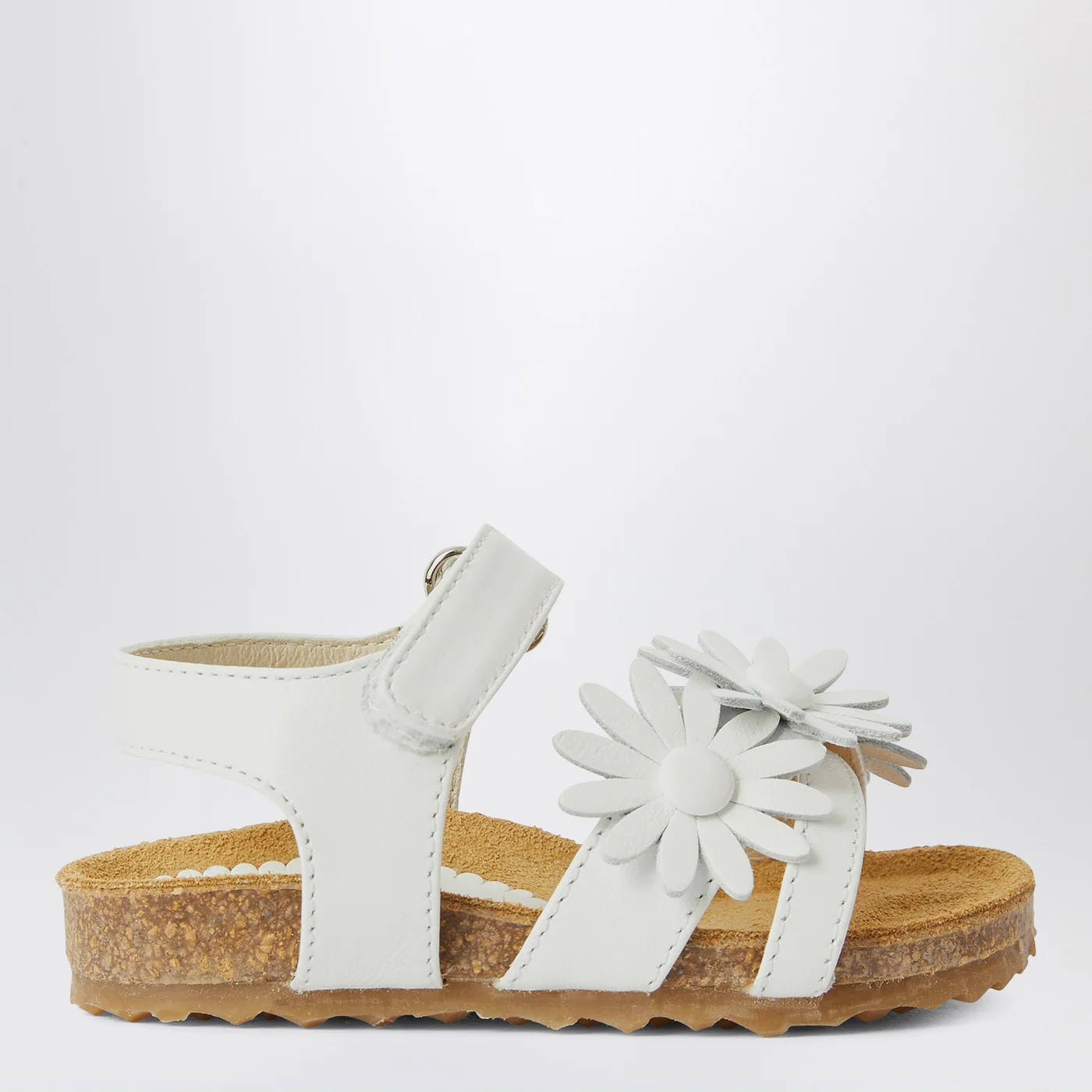 Il Gufo White Sandals with Applied Flowers — New In
