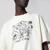 Brain Dead Ivory T-shirt with logo print