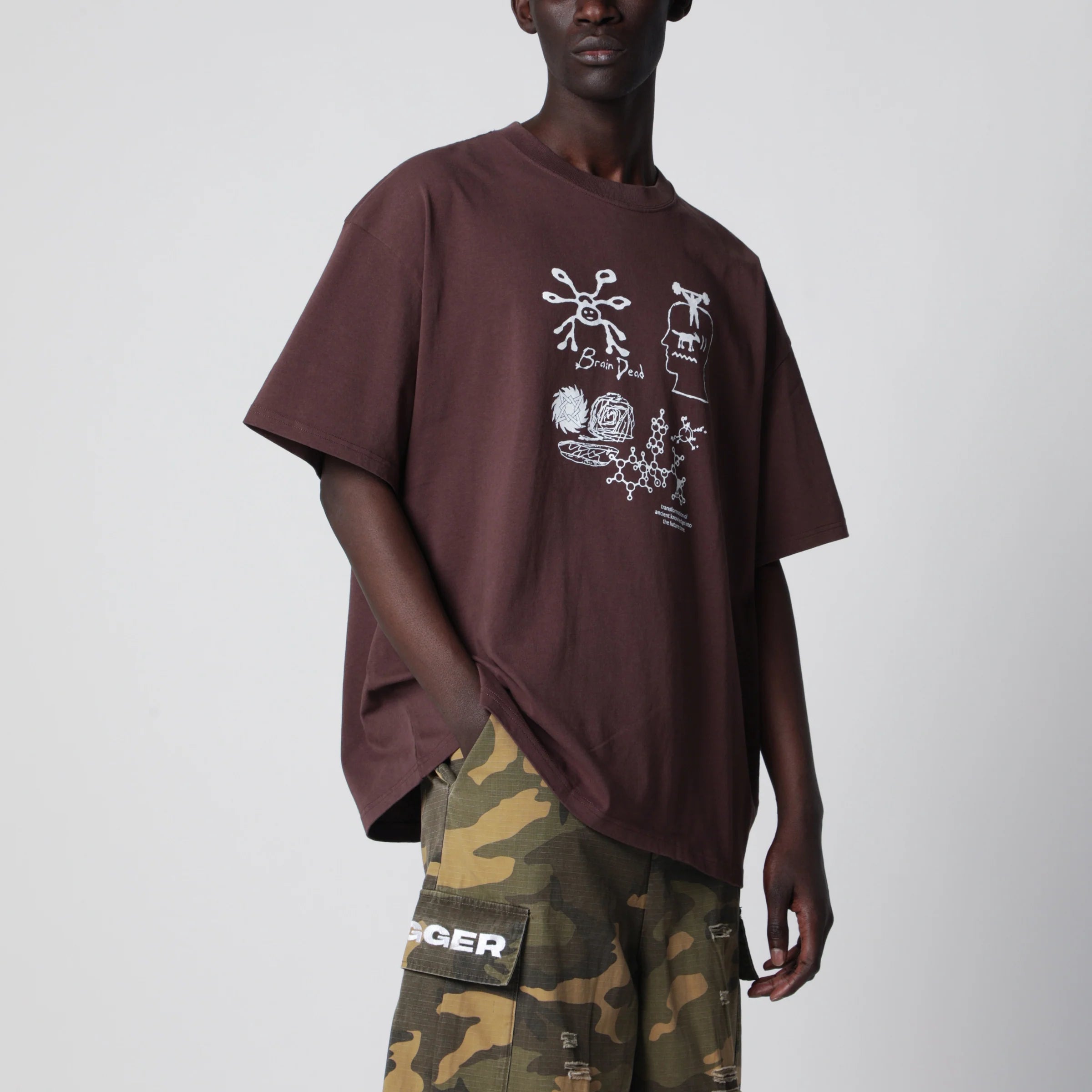 Brain Dead Cotton T-shirt with logo prints