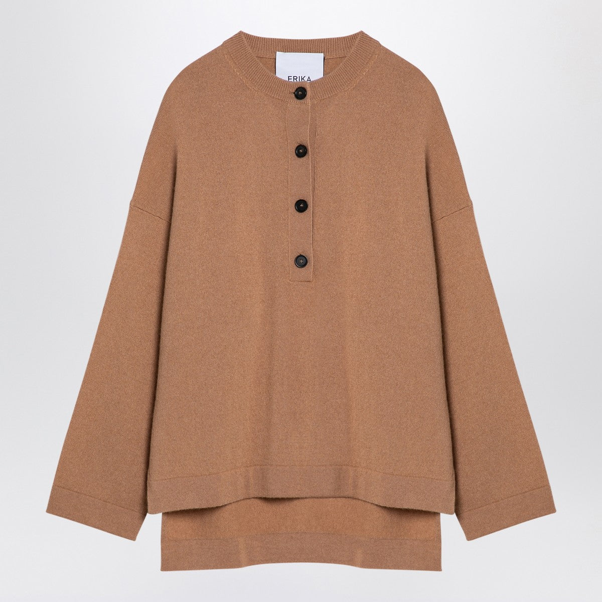 Erika Cavallini Veronica beige serafino jumper in cashmere