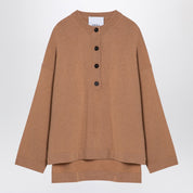 Erika Cavallini Veronica beige serafino jumper in cashmere