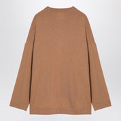 Erika Cavallini Veronica beige serafino jumper in cashmere