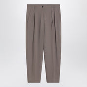 Erika Cavallini Dove-coloured wool-blend trousers