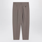 Erika Cavallini Dove-coloured wool-blend trousers