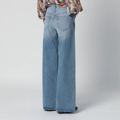 ISABEL MARANT Light blue Lemony wide-leg jeans