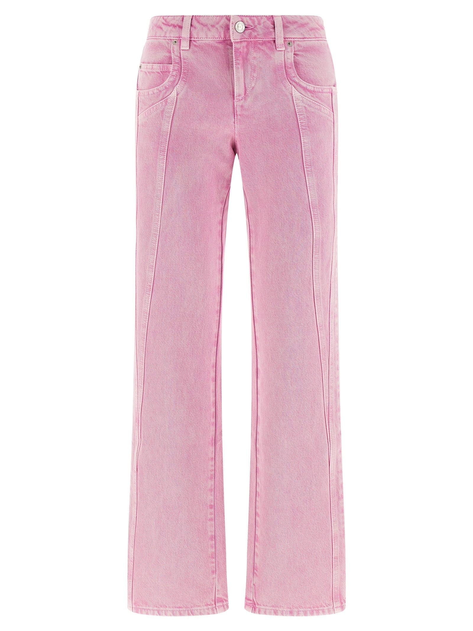 Marant Etoile Jaylis Jeans — Pink Straight-Leg Jeans