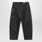 Lemaire shiny brown denim pants