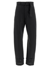 Lemaire Curved Tailored Trousers for Women — Black