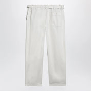 LEMAIRE Powder white cotton trousers