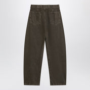 Lemaire Green denim trousers with belt