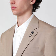 Lardini Beige single-breasted linen suit