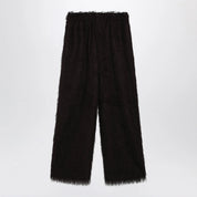 The Frankie Shop Dark brown fringed trousers