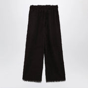 The Frankie Shop Dark brown fringed trousers