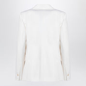 Max Mara Single-breasted white jacket in wool