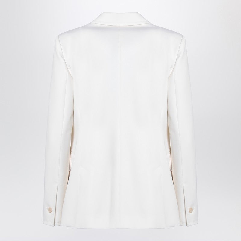 Max Mara Single-breasted white jacket in wool