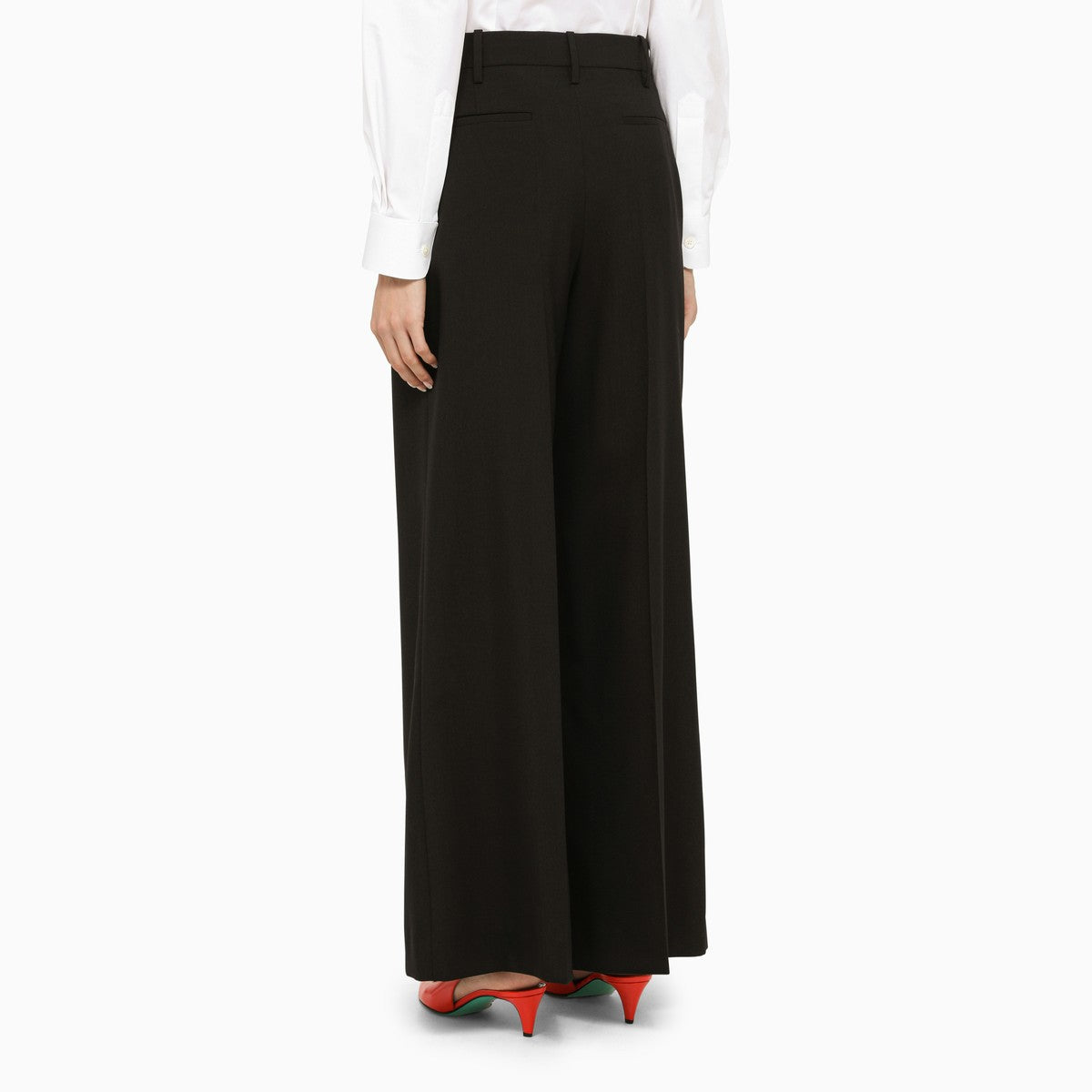 Marni Black Wool Palazzo Trousers