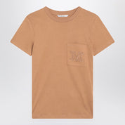 Max Mara camel-coloured cotton T-shirt