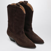 Bottes de cowboy en daim chocolat Isabel Marant Duerto