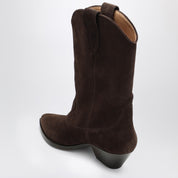 Bottes de cowboy en daim chocolat Isabel Marant Duerto