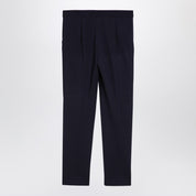 Max Mara Navy blue viscose blend trousers