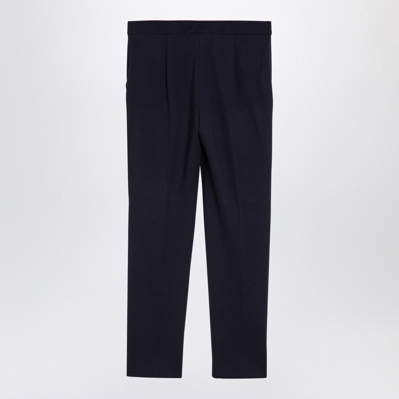 Max Mara Navy blue viscose blend trousers
