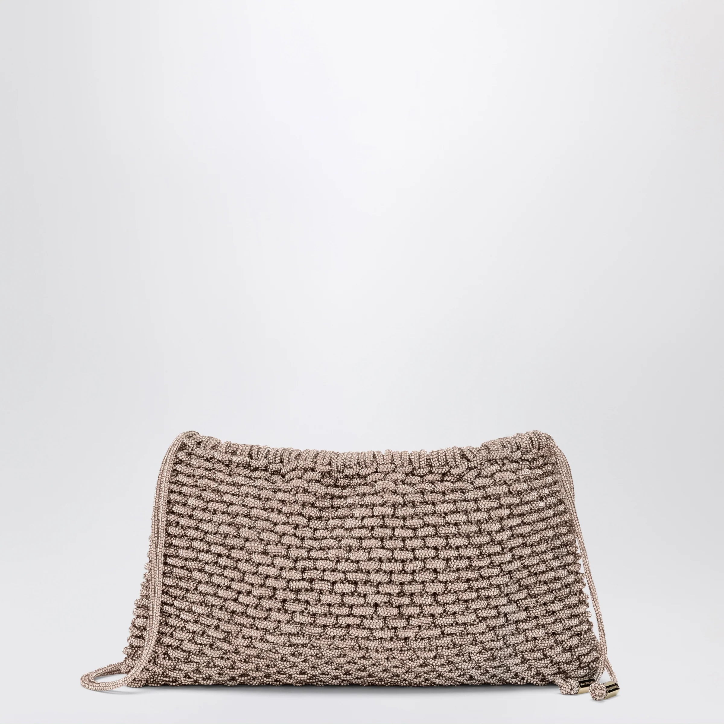 Hibourama Penelope peach jewel bag with crystals