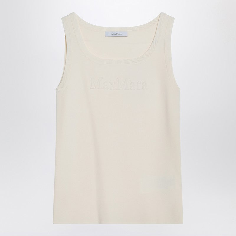 Top ivoire Max Mara en crêpe viscose