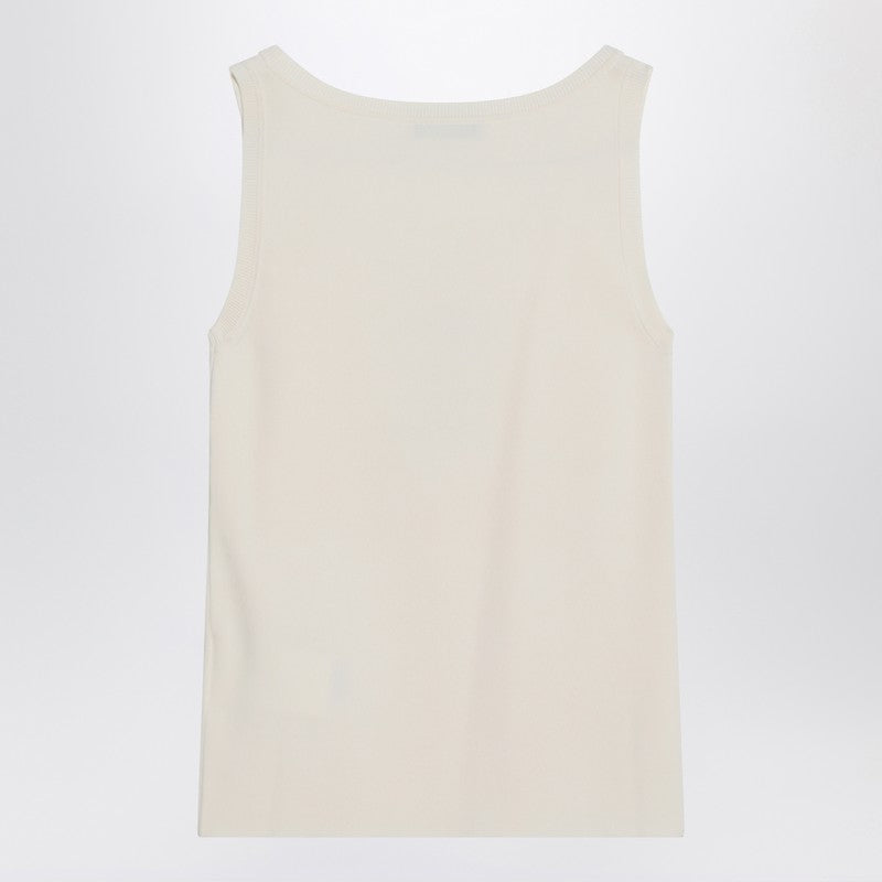 Top ivoire Max Mara en crêpe viscose