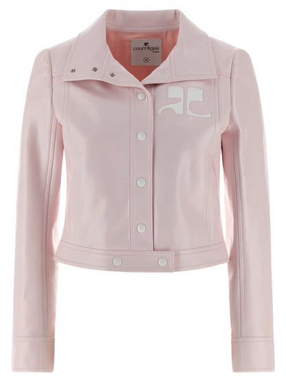 Courrèges Pink Vinyl Jacket — Women's Jackets