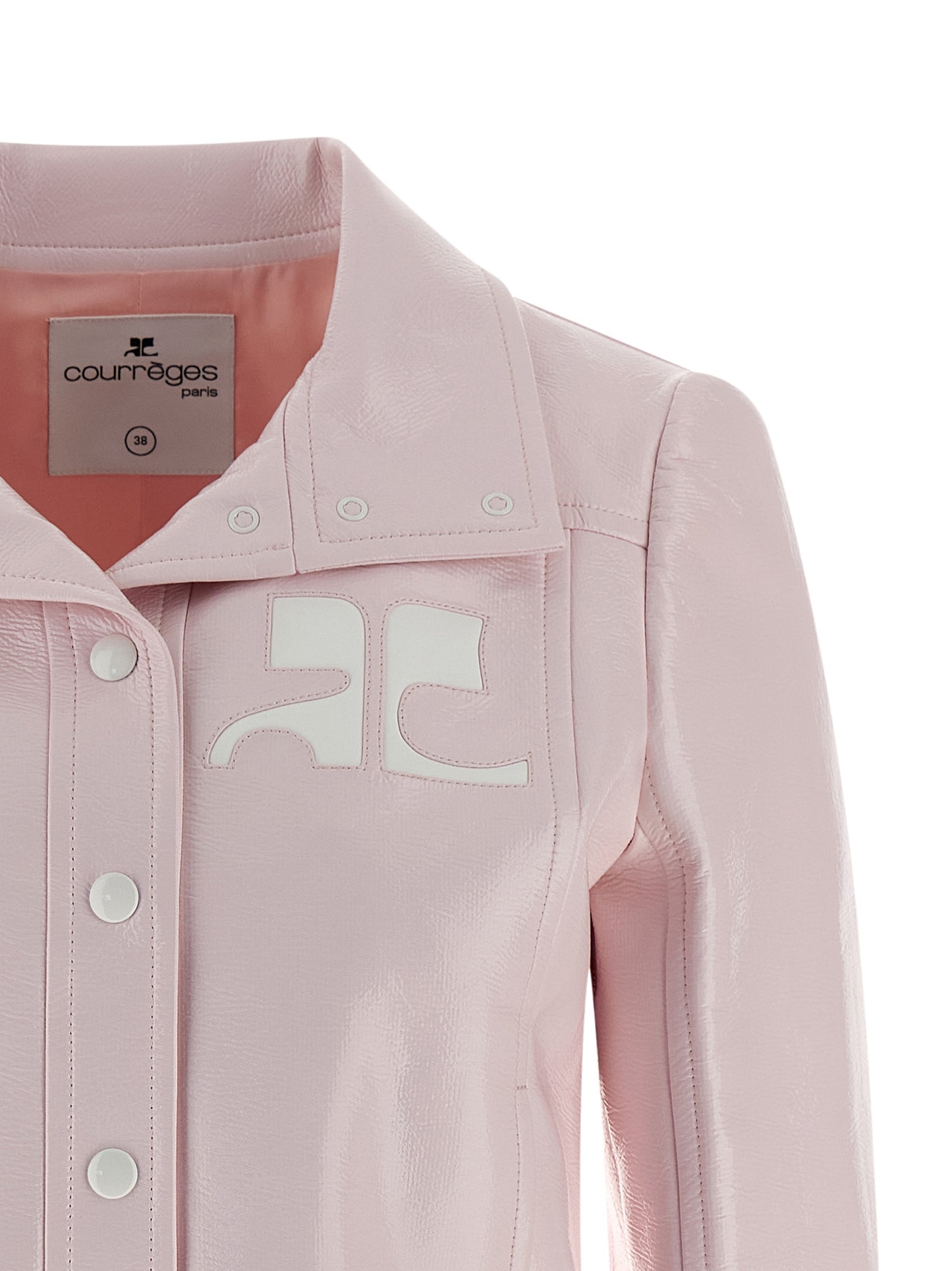 Courrèges Pink Vinyl Jacket — Women's Jackets