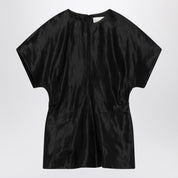 LouLou De Saison Black T‑shirt — Linen & Silk Top