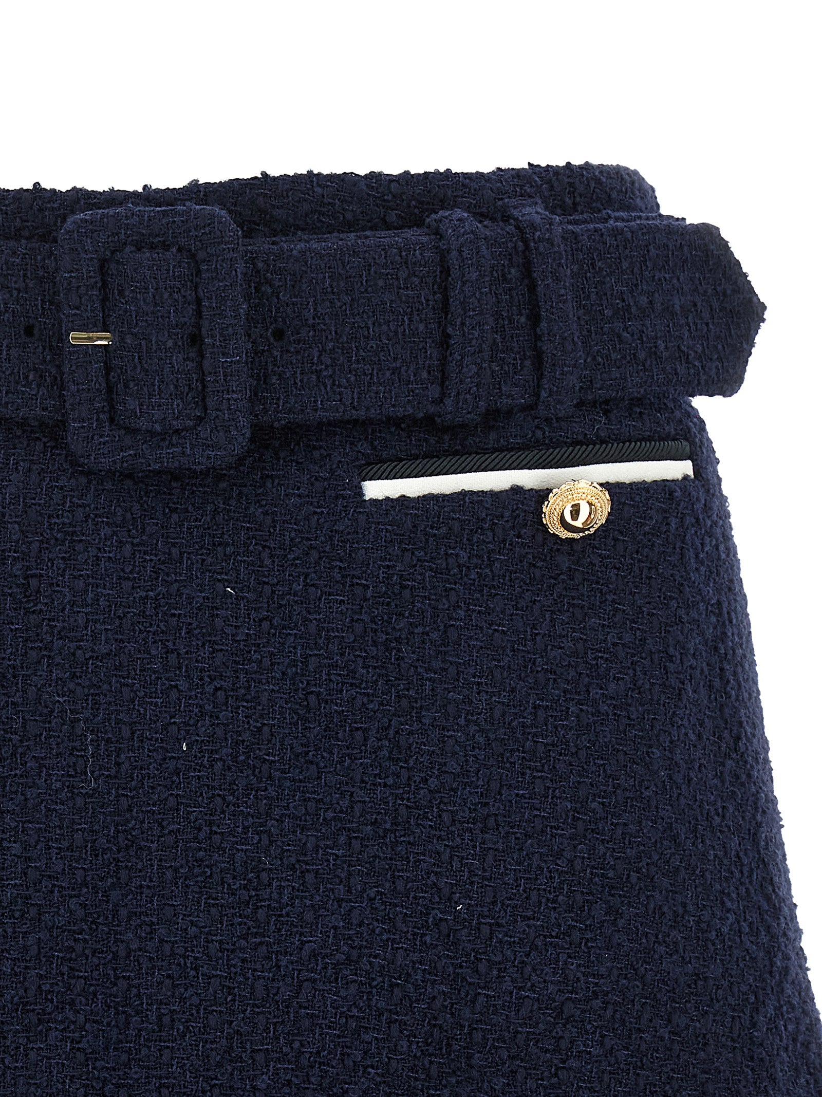 Self-Portrait Self Portrait Bouclé Wool Skort