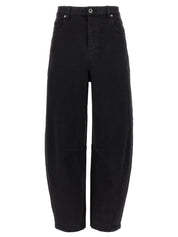 Self-Portrait Black Barrel Leg Jeans