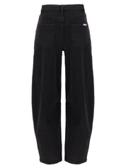Self-Portrait Black Barrel Leg Jeans