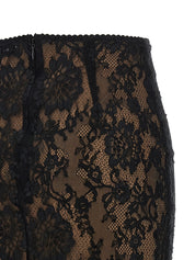 Self-Portrait Black Lace Midi Skirt