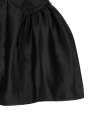 Self-Portrait Black Taffetà Collared Mini Dress