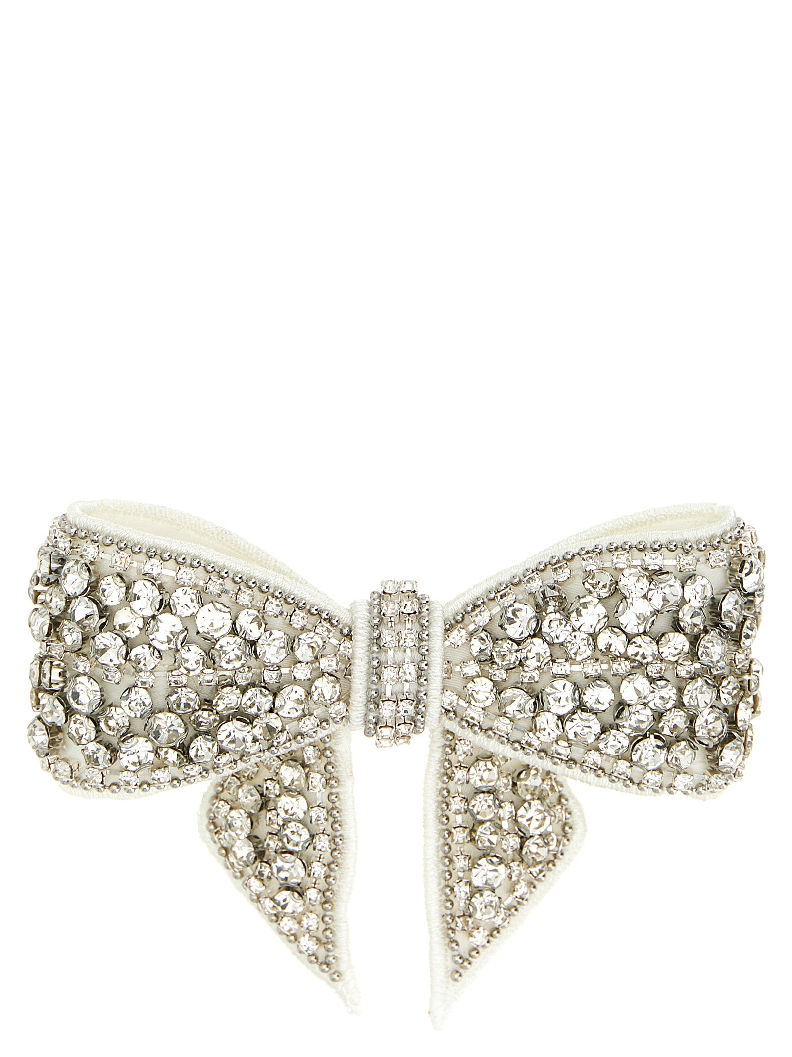 Self-Portrait Crystal Embellished Bow Hair Clip