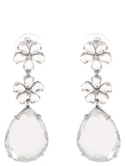 Self-Portrait Crystal Flower Tiered Earrings