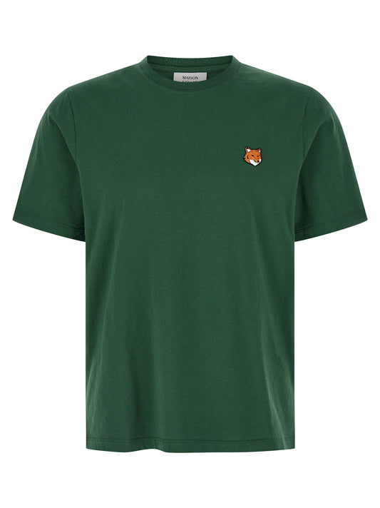 Maison Kitsuné Fox Head T‑Shirt — Green Men's Topwear