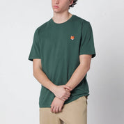 Maison Kitsuné Bottle green Fox Head Regular-Fit T-shirt