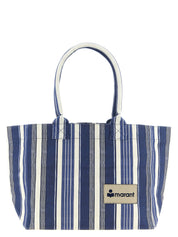 Isabel Marant Yenky Zipped Shopper Bag — Blue Cotton