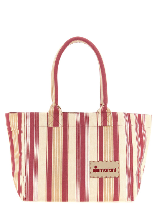 Isabel Marant Yenky Zipped Shopper Bag — Red Canvas