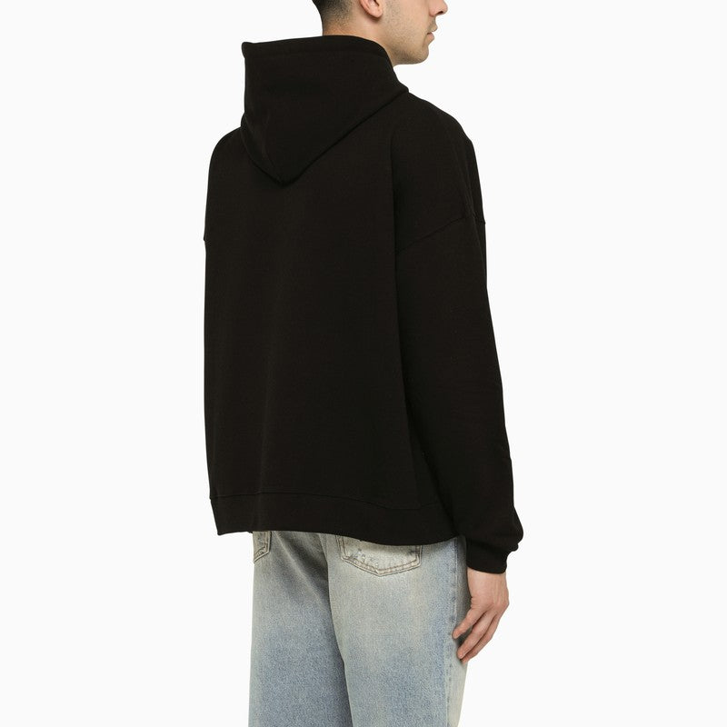 Palm Angels Black hoodie with pockets